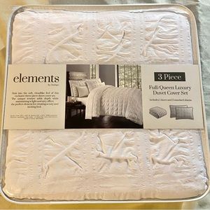 White 3 Piece Duvet Cover Set
